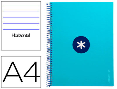 Cuaderno espiral liderpapel a4 micro antartik tapa forrada80h 90 gr horizontal 1