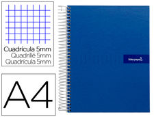 Cuaderno espiral liderpapel a4 micro crafty tapa forrada 120h 90 gr cuadro 5 mm