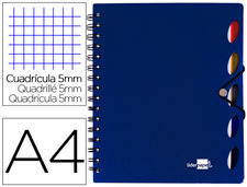 Cuaderno espiral liderpapel a4 micro executive tapa plastico 100h 80 gr cuadro