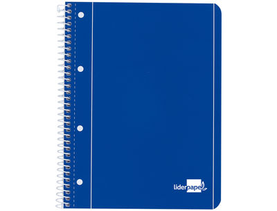 Cuaderno espiral liderpapel a4 micro serie azul tapa blanda 80h 75 gr liso con - Foto 2