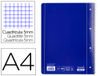 Cuaderno espiral liderpapel a4 micro serie azul tapa blanda 80h 80 gr cuadro5mm
