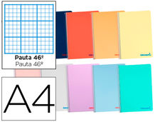 Cuaderno espiral liderpapel A4 wonder tapa plastico 80H 90GR rayado n.46 colores