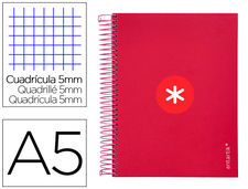 Cuaderno espiral liderpapel a5 micro antartik tapa forrada120h 100 gr cuadro 5mm
