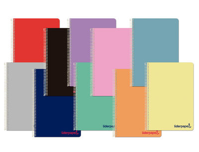 Cuaderno espiral liderpapel a5 wonder tapa plastico 80h 90g rayado n.46 colores - Foto 2