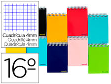 Cuaderno espiral liderpapel bolsillo dieciseavo apaisado smart tapa blanda 80h