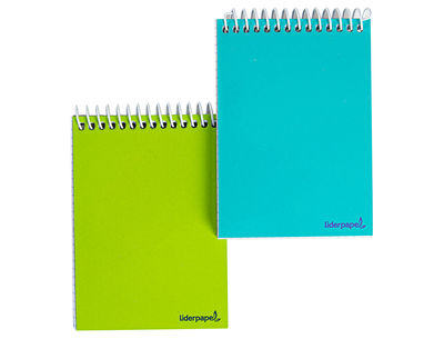 Cuaderno espiral liderpapel bolsillo dieciseavo apaisado smart tapa blanda 80h - Foto 2