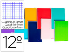 Cuaderno espiral liderpapel bolsillo doceavo smart tapa blanda 80h 60gr cuadro