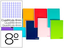 Cuaderno espiral liderpapel bolsillo octavo smart tapa blanda 80H 60GR cuadro