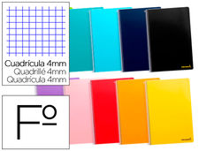Cuaderno espiral liderpapel folio smart tapa blanda 80H 60GR cuadro 4 mm con