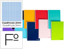 Cuaderno espiral liderpapel folio smart tapa blanda 80H 60GR milimetrado 2MM