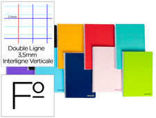 Cuaderno espiral liderpapel folio smart tapa blanda 80H 60GR rayado montessori