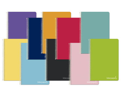 Cuaderno espiral liderpapel folio witty tapa dura 80h 75gr cuadro 8mm con margen - Foto 2