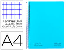 Cuaderno espiral navigator a4 micro tapa forrada 80h 80gr cuadro 5 mm 1 banda