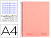 Cuaderno espiral navigator a4 micro tapa forrada 80h 80gr cuadro 5mm 1 banda