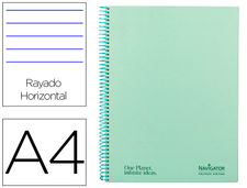 Cuaderno espiral navigator a4 micro tapa forrada 80h 80gr horizontal 1 banda