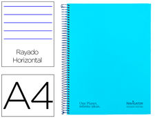 Cuaderno espiral navigator a4 micro tapa forrada 80h 80gr horizontal 1 banda