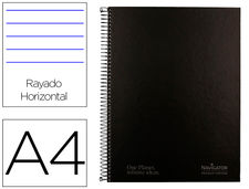 Cuaderno espiral navigator a4 micro tapa forrada 80h 80gr horizontal 1 banda