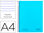 Cuaderno espiral navigator a4 tapa dura 80h 80gr horizontal con margen azul - 1