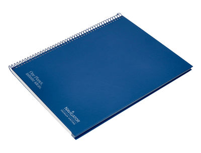 Cuaderno espiral navigator a4 tapa dura 80h 80gr horizontal con margen azul - Foto 4