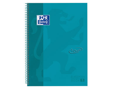 Cuaderno espiral oxford ebook 1 tapa extradura din a4+ 80 h cuadricula 5 mm aqua - Foto 2
