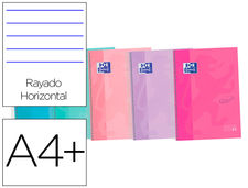 Cuaderno espiral oxford ebook 5 tapa extradura din a4+ 120 h horizontal colores