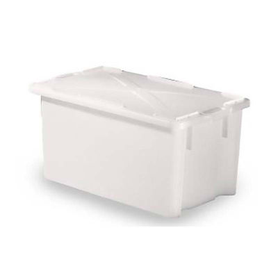 Cubeta honda apilable 50 litros 55x42x29cm con tapa