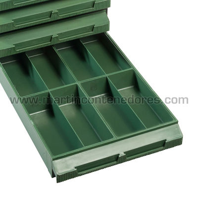 Cubeta plástica para subdivisión 154x111x41 mm con 2 compartimentos - Foto 3