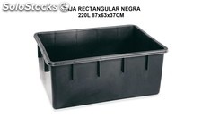 Cubeta rectangular negra 220 litros