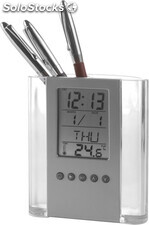 Cubilete metacrilato con reloj calendario y termometro