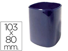 Cubilete portalapices q-connect plastico azul diametro 80 mm altura 103 mm