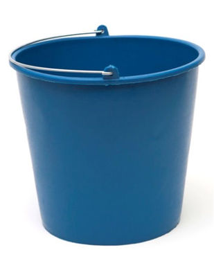 Cubo agua liso reciclado - azul 12 litros