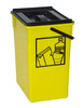 Cubo basura Reciclar amarillo 20X28X34 C/Asa y tapa 15l.