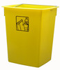 Cubo basura reciclar amarillo 29X32X40 CM C/Asa 26L.