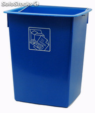 Cubo basura reciclar azul 29X32X40 CM C/Asa 26L.