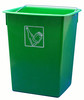 Cubo basura reciclar verde 29X32X40 CM C/Asa 26L.