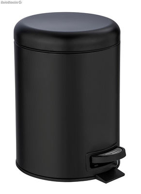 Cubo de basura 3L. Con sistema invisible de bolsa, modelo negro mate - Sistemas - Foto 3