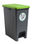 Cubo de basura con pedal 30 Litros adhesivo. Tapa Verde - Sistemas David - 1