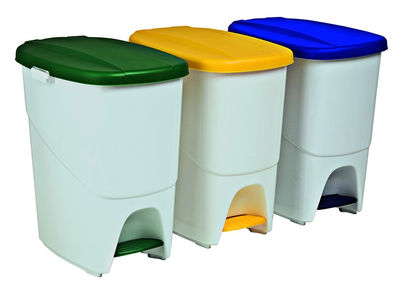 Cubo de basura con separador interior. Capacidad 40 litros (4 Colores) - - Foto 2