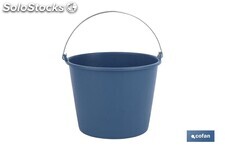 Cubo de Plástico | Con Asa de Metal | Capacidad de 6, 8, 12 o 16 L | Color Azul