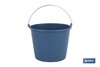 Cubo de Plástico | Con Asa de Metal | Capacidad de 6, 8, 12 o 16 L | Color Azul