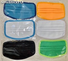 Cubre bocas de doble tela con tela anti-fluidos lavable