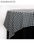 Cubremantel redondo tela estampada 1,10m Vichy negro - 1