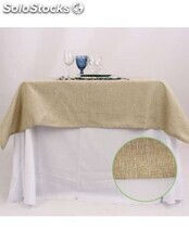 Cubremantel tela hilo Rústico mesa cuadrada 0,87mx0,87m Color Ebro - Foto 5