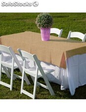 Cubremantel tela hilo Rústico mesa rectangular 2x0,90m Color Ebro