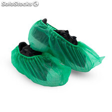 Cubrezapatos polietileno verde galga 160, caja 1000 unidades