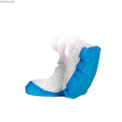 Cubrezapatos polipropileno + polietileno azul y blanco 500uds