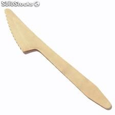 Cuchillo desechable de madera