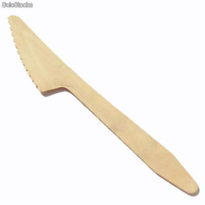 Cuchillo desechable de madera