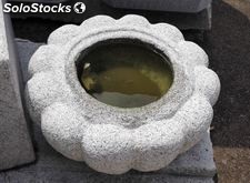 Cuencos de piedra naturales de agua cuenco de piedra decorativo para jardines