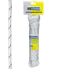 Cuerda Nylon Alta Tenacidad Blanca / Azul (Madeja 25 m.)